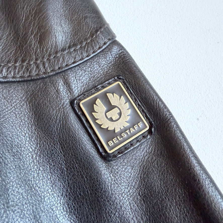 NWOT Belstaff (US 48 / 2XL) Trailmaster Panther Waxed Leather Motorcyle Jacket