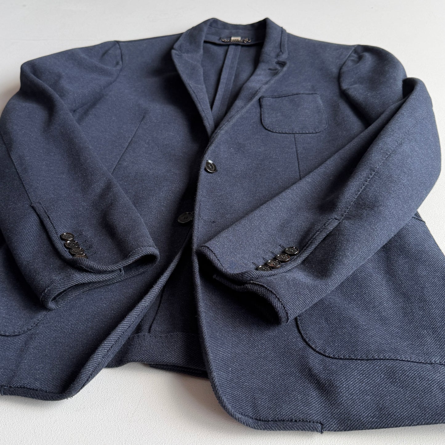 Burberry (52IT) Cotton Blend Lightly Structured Blue Sports Jacket