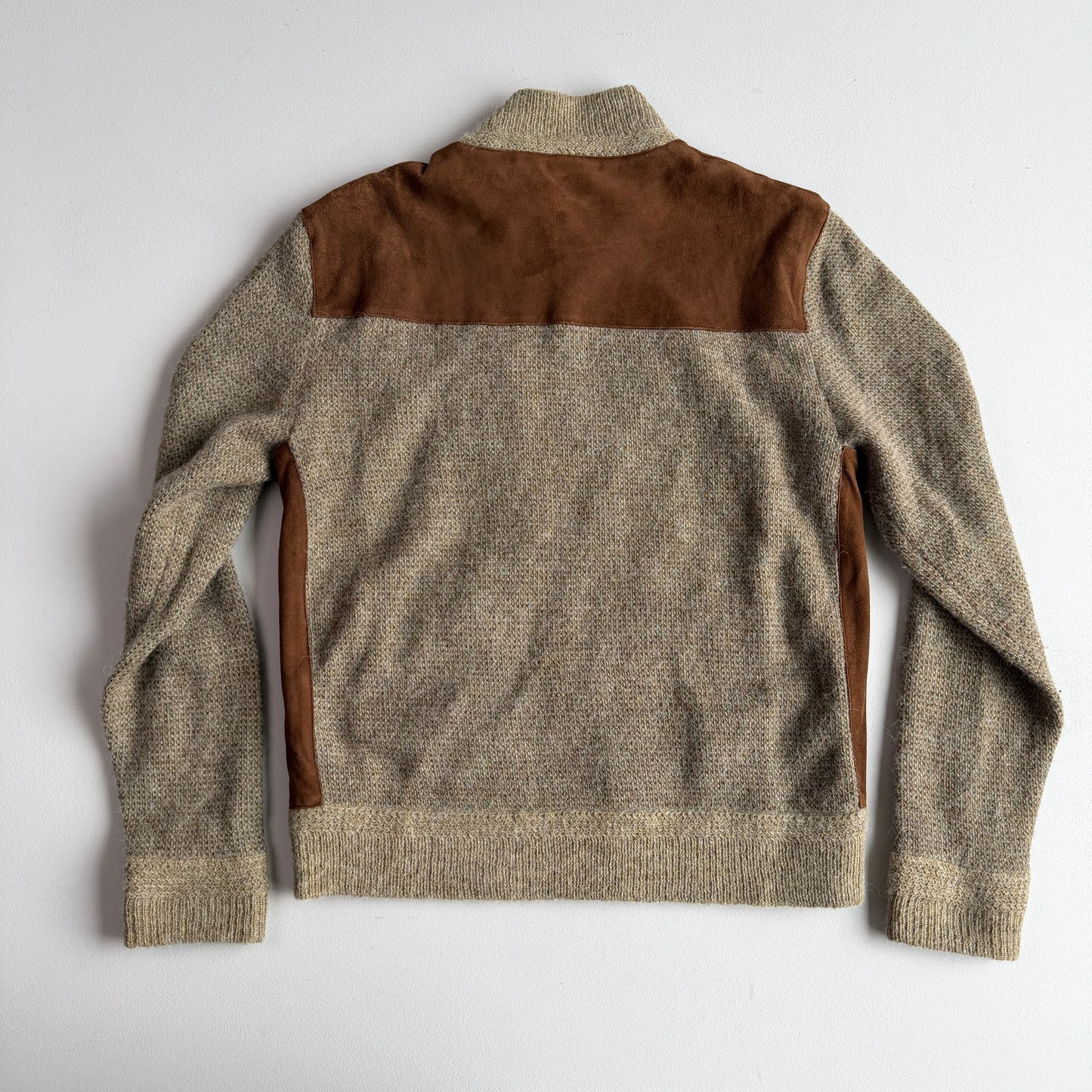 NWT Polo Ralph Lauren (M) Suede Alpaca/Wool Button Sweater