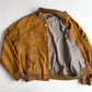 Polo Ralph Lauren (XL) Mustard Brown Suede Leather Button Bomber Jacket