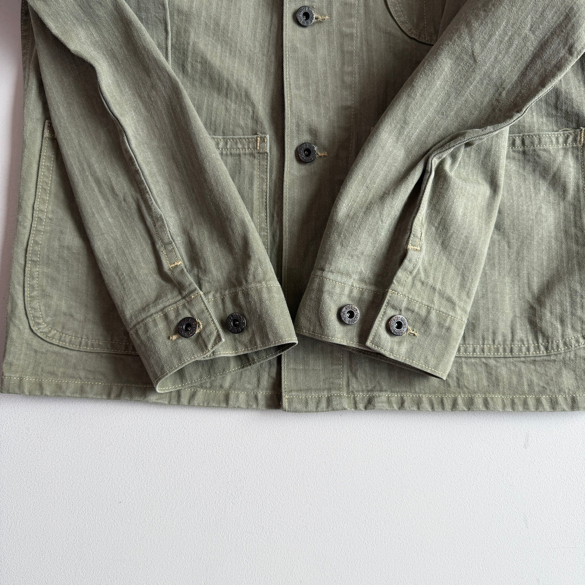 RRL Ralph Lauren (S) Military P-41 / N-3 HBT (herringbone twill cotton) Field Jacket