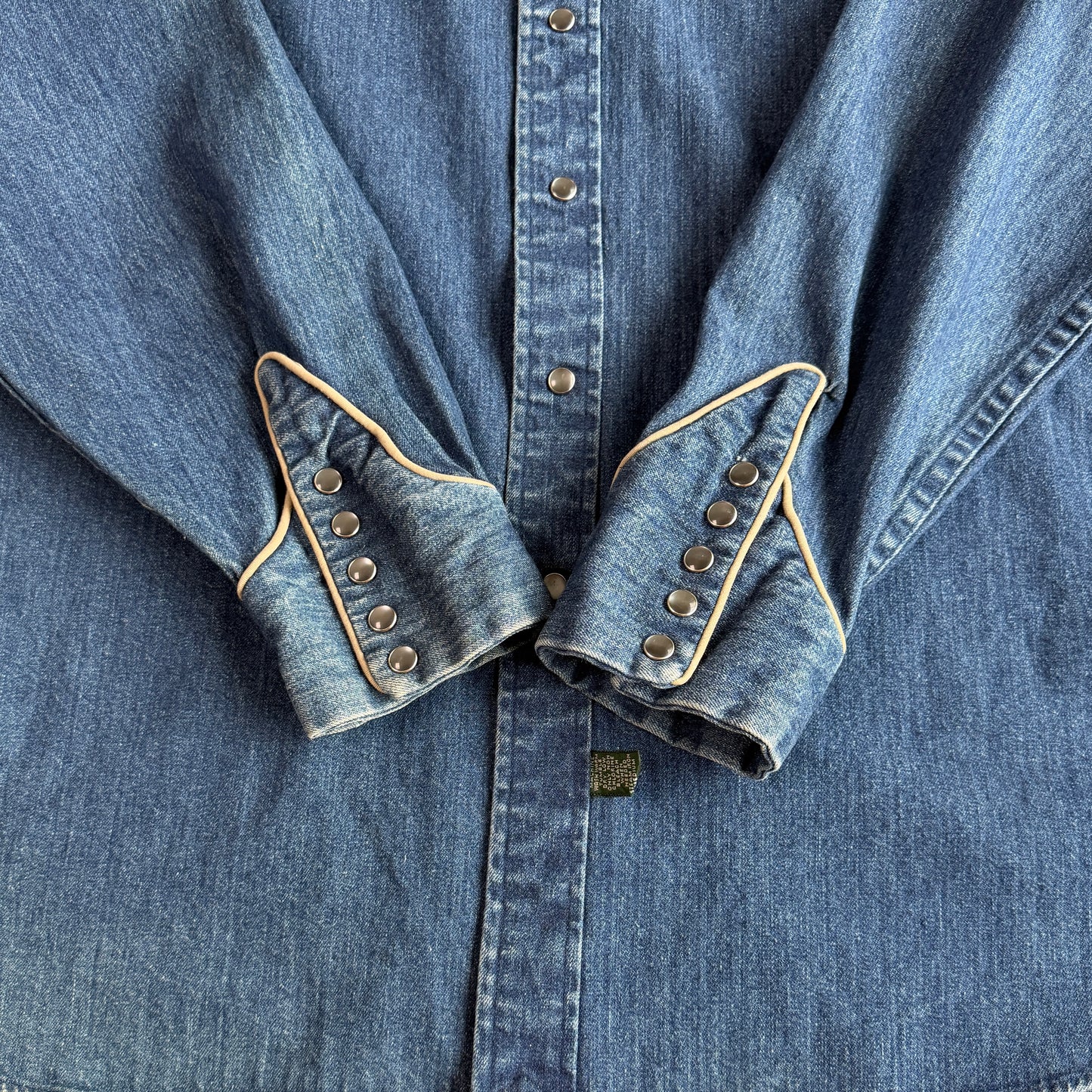 VNTG Ralph Lauren Polo Country (XL) Western Pearl Snap Denim Shirt