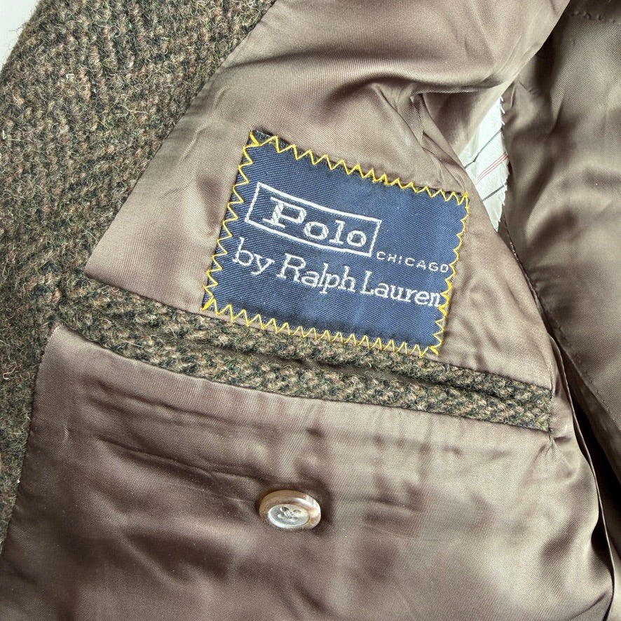 VNTG Polo Ralph Lauren (42R / 42L) Full Canvas Tweed Wool Sports Coat