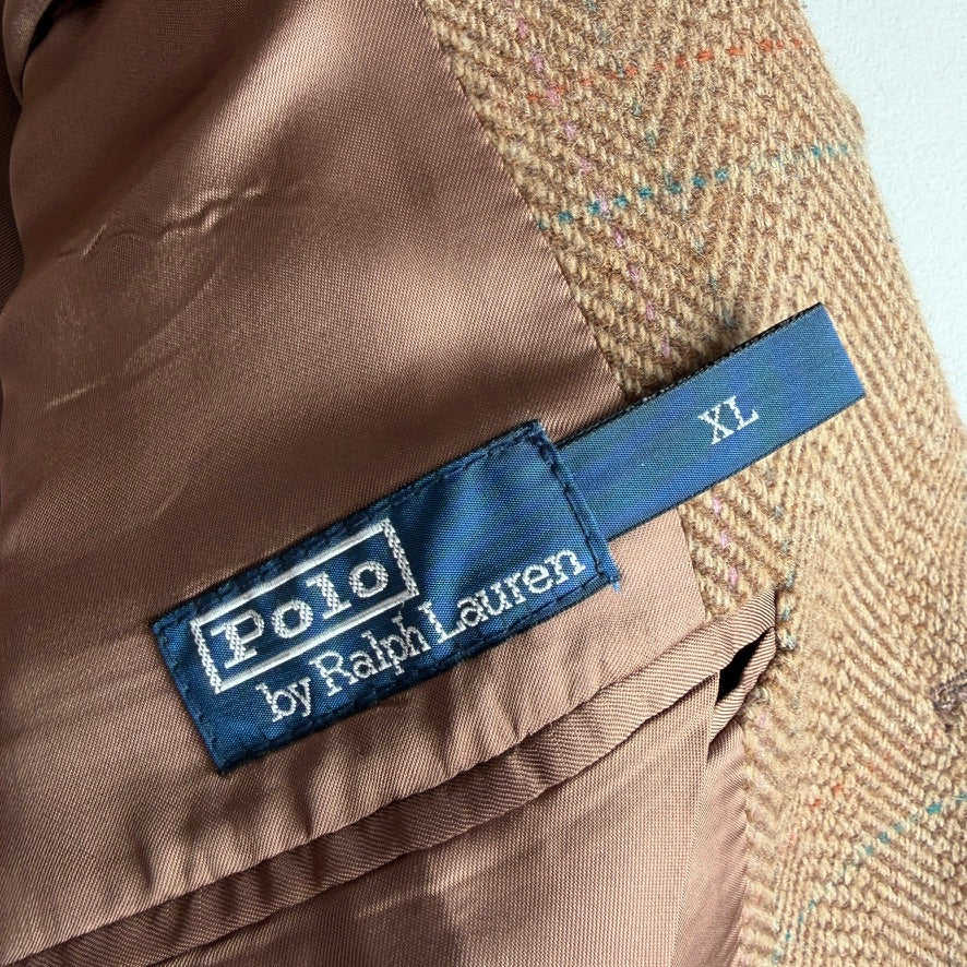 Polo Ralph Lauren (XL) Tweed Wool Multicolor Overcheck Sport Coat