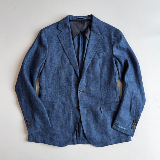 NWOT Polo Ralph Lauren (40R) Indigo Blue 100% Linen Sport Coat