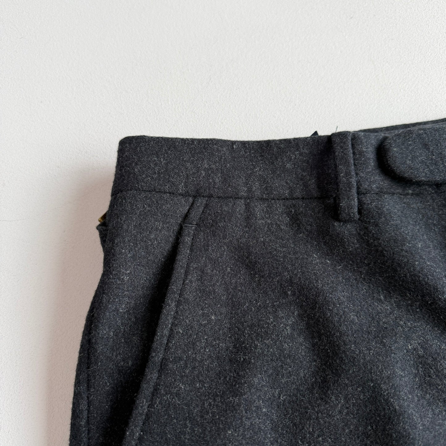 Polo Ralph Lauren (34x34) Brass Side Tab Wool/Cashmere Flannel Trouser Pants