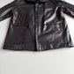 Giorgio Armani (42 /44) Black Glove Soft Lambskin Leather Coat