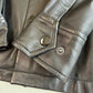rag & bone (M) Glove-Soft Lamb Leather Snap Black Overshirt Jacket