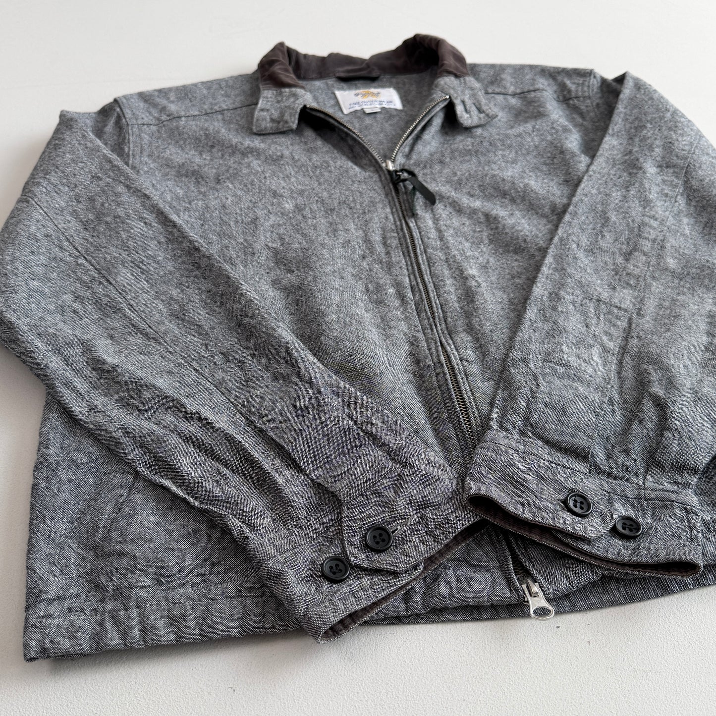 Golden Bear (L) Linen/Cotton Slub/Flecked Corduroy Collar Jacket