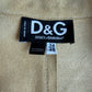 Dolce & Gabbana (48IT) Suede Leather Single Button Golden Yellow Sport Coat