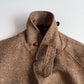 VNTG Paul Stuart (54) Tweed Wool Belted Balmacaan Norfolk-Style Field Coat