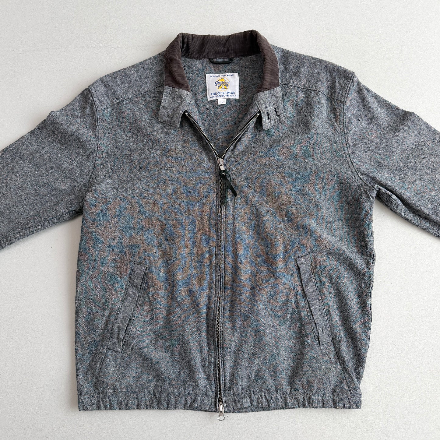 Golden Bear (L) Linen/Cotton Slub/Flecked Corduroy Collar Jacket