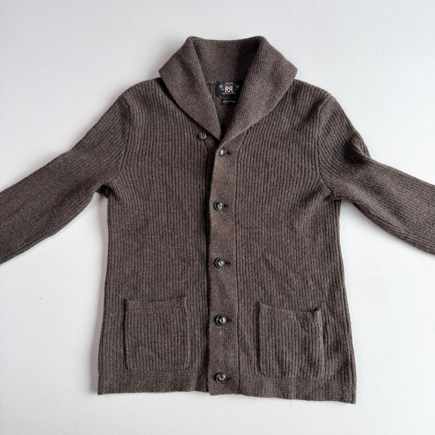 RRL Ralph Lauren (M) 100% Cashmere Taupe Knit Cardigan