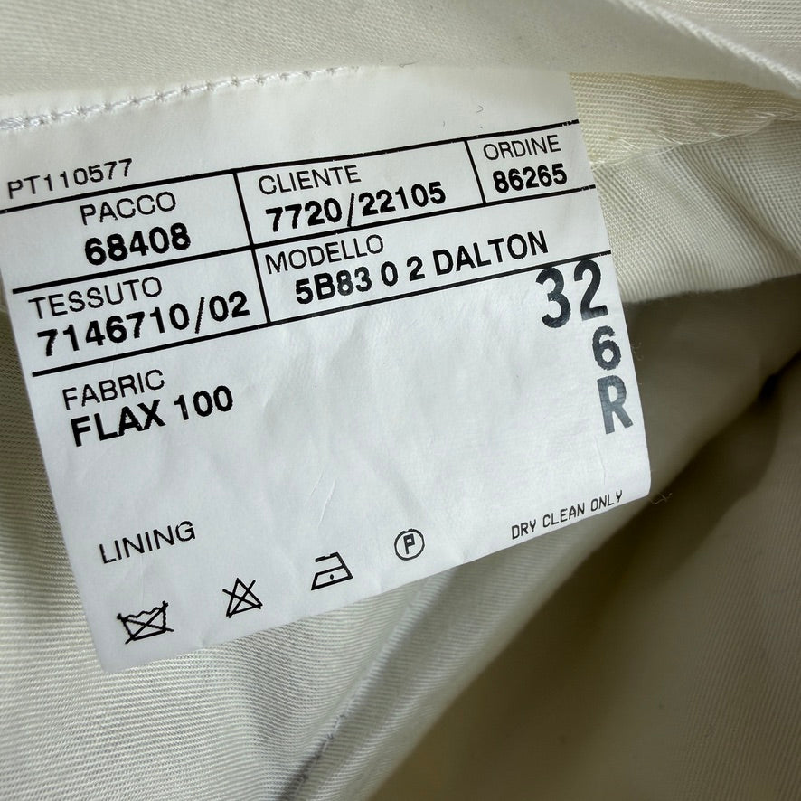 Polo Ralph Lauren (32x32) Gray Flax/Linen Glen Plaid Pleated Pants Trousers