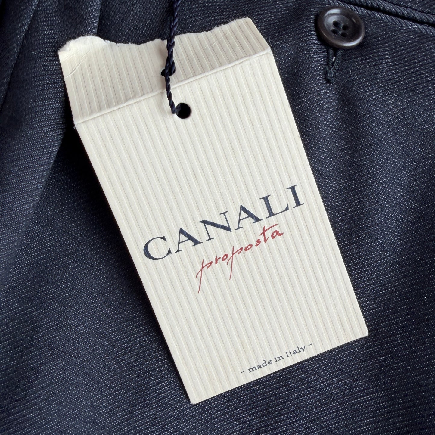 NWT Canali (36W) Cavalry Twill 100% Wool Pleated Relaxed Trouser Pants