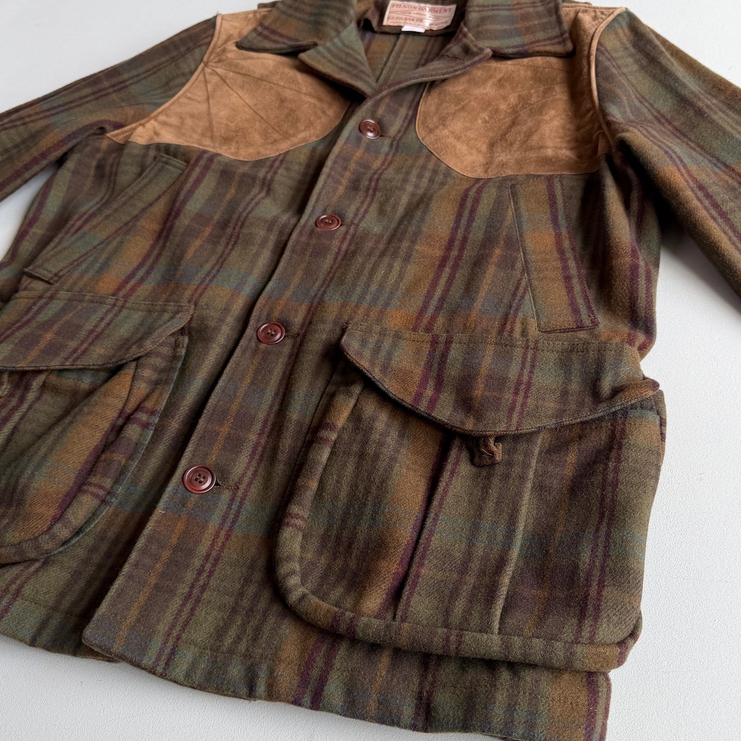 Filson (L) Yukon Wool Plaid Shooting Cruiser Mackinaw Coat