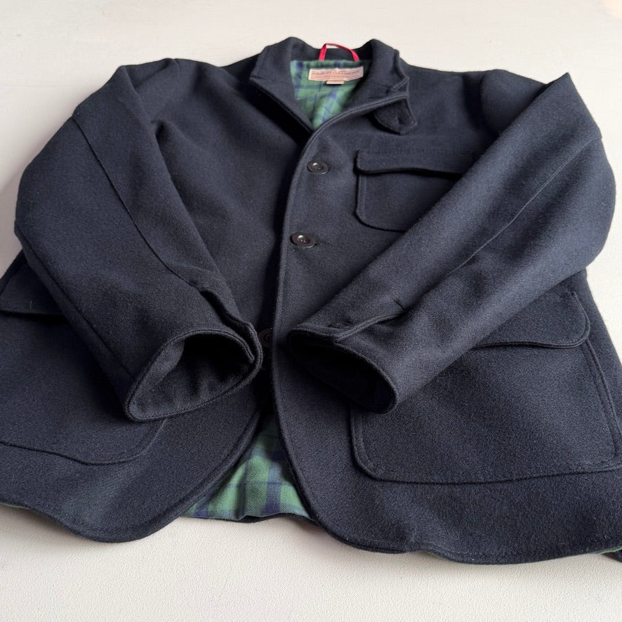 Filson (XL) Half-Norfolk Wool Cotton Lined Blue Sport Coat