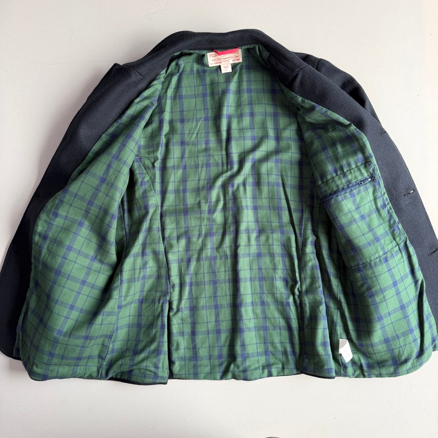 Filson (XL) Half-Norfolk Wool Cotton Lined Blue Sport Coat