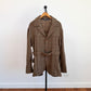 VNTG Polo Ralph Lauren (L) Wool Tweed Olive Windowpane Norfolk Coat Jacket