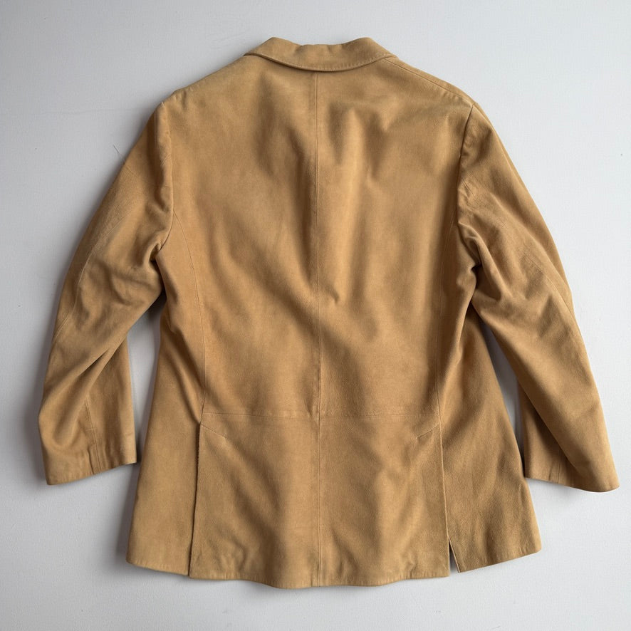 NWT Polo Ralph Lauren (L) Hacking Equestrian Suede Leather Tan Sports Jacket Coa