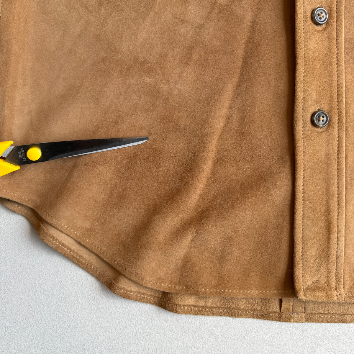 MINT! Polo Ralph Lauren (M Classic Fit) Goat Suede Leather Tan Brown Overshirt