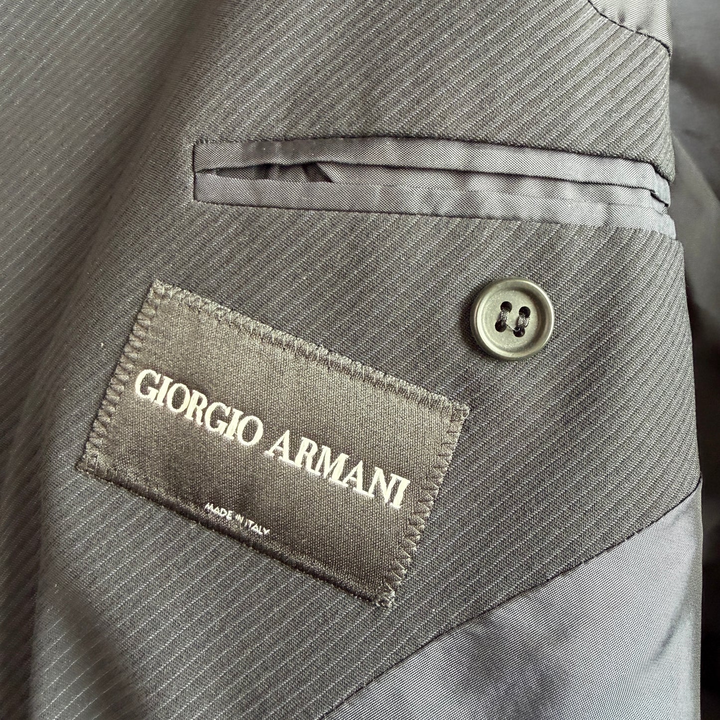 Giorgio Armani (58 / fits like 56L) Single Button Wool/Silk Twill Sport Coat