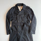 Burberry (54R) Black Poly/Cotton Gabardine Trench Coat