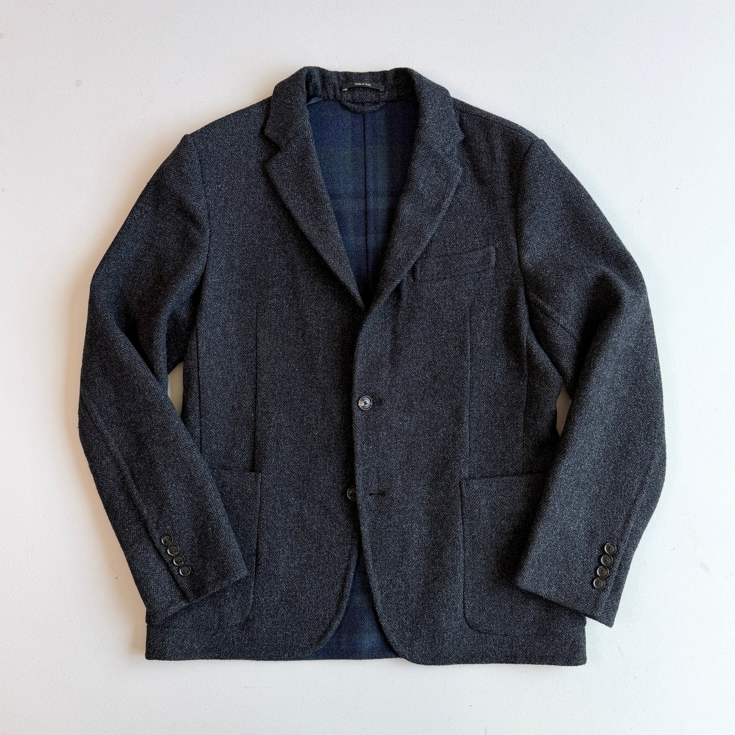 Ermenegildo Zegna (52IT) Wool/Silk/Cashmere Minimal-Structured Tweed Sport Coat
