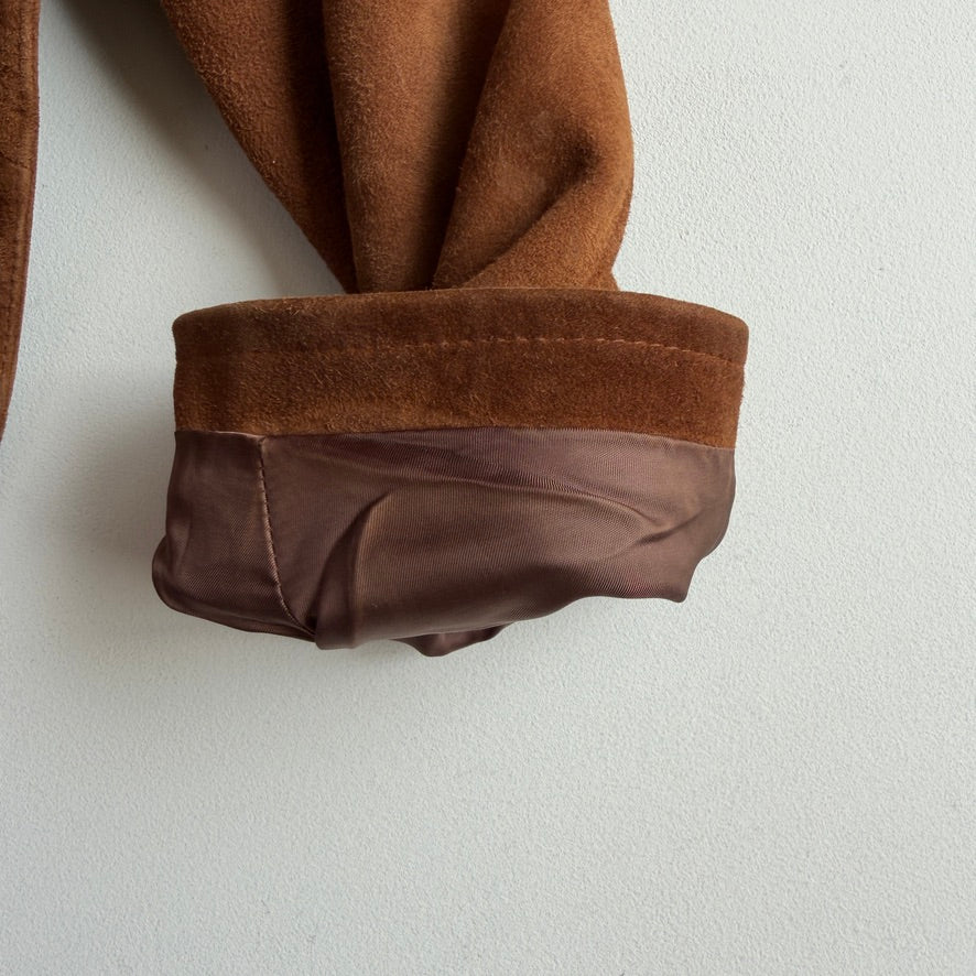 Polo Ralph Lauren (XL) Half-Norfolk Suede Leather Tawny Brown Sport Coat