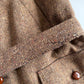 VNTG Paul Stuart (54) Tweed Wool Belted Balmacaan Norfolk-Style Field Coat