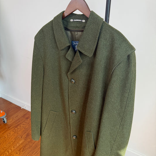 VNTG Burberry (44L / 46L) Loden MADE IN AUSTRIA Wool/Alpaca Nova Check Coat