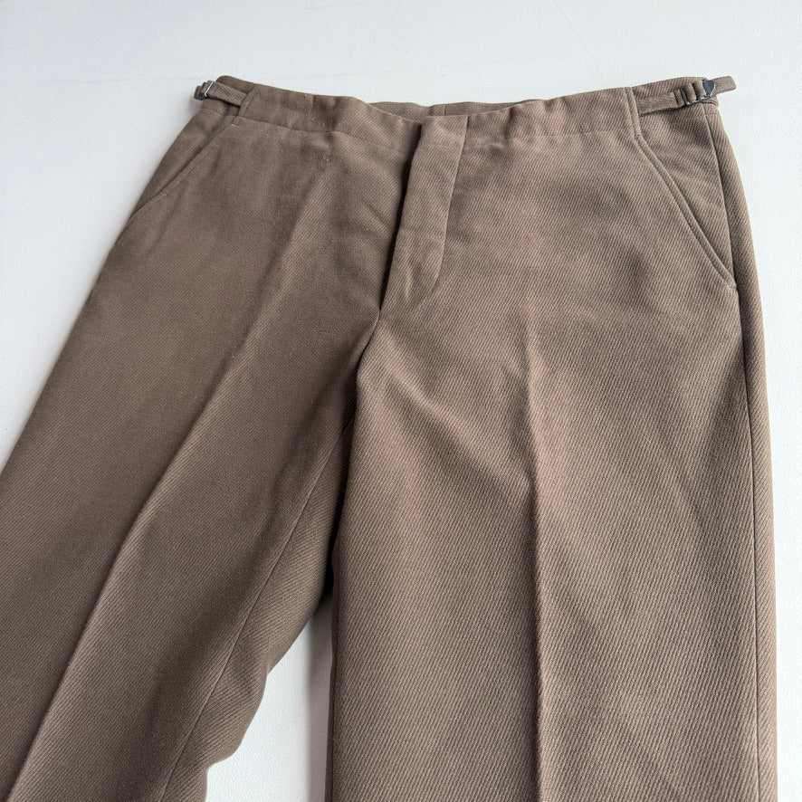 NWOT Ermenegildo Zegna (36W, 54IT) Cotton/Angora Side-Tab Unhemmed Pants