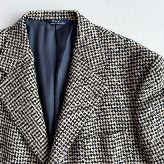 VNTG Ralph Lauren (Pre-Purple Label) 46R Wool Houndstooth Sport Coat