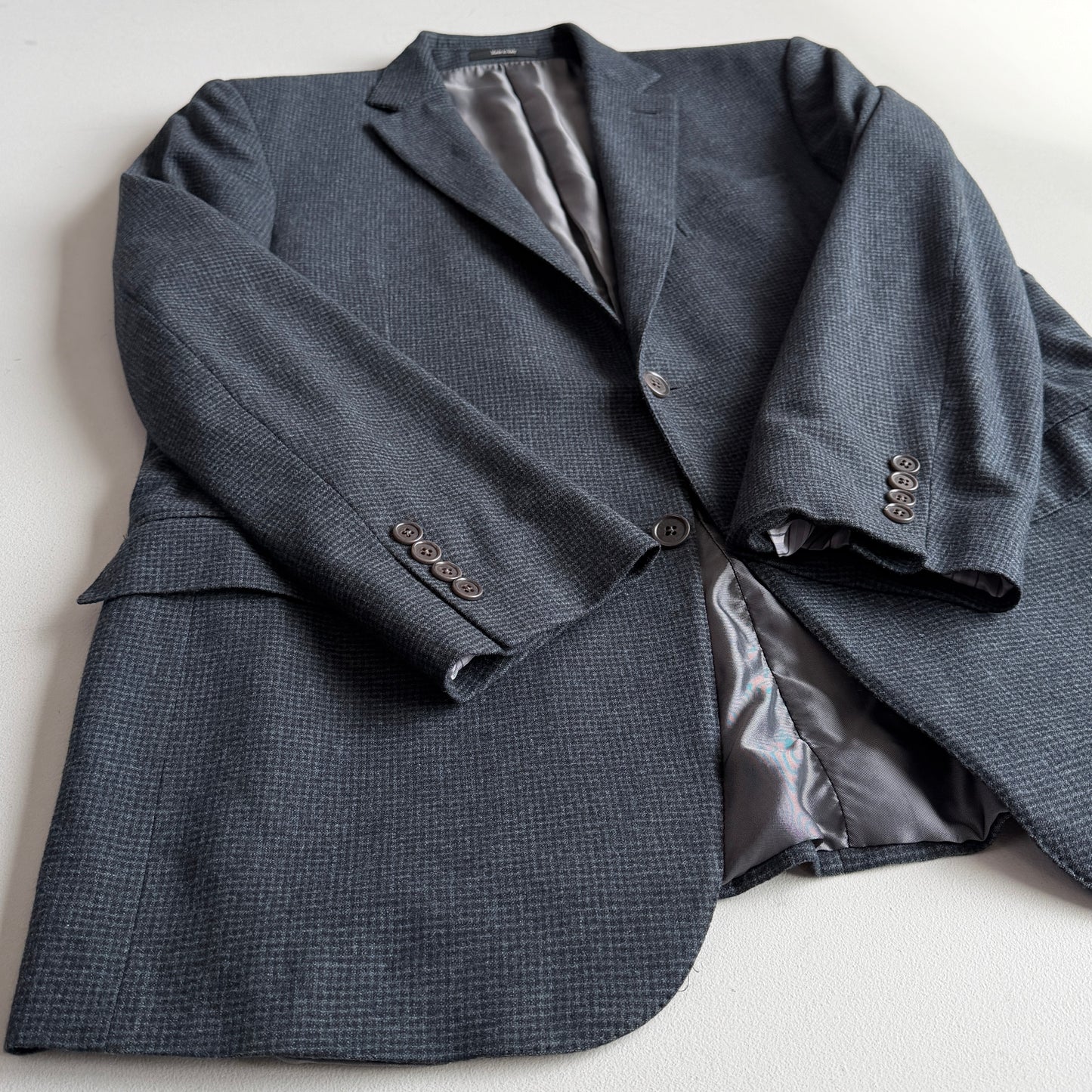 Ermenegildo Zegna (54L) "Mila" Trofeo Wool/Cashmere Micro-Check Brush Sport Coat