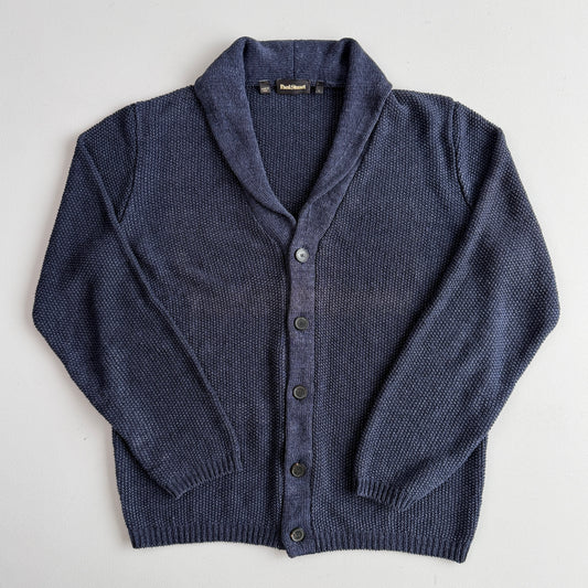 Paul Stuart (L) 100% Linen Indigo Dyed Knit Cardigan Sweater