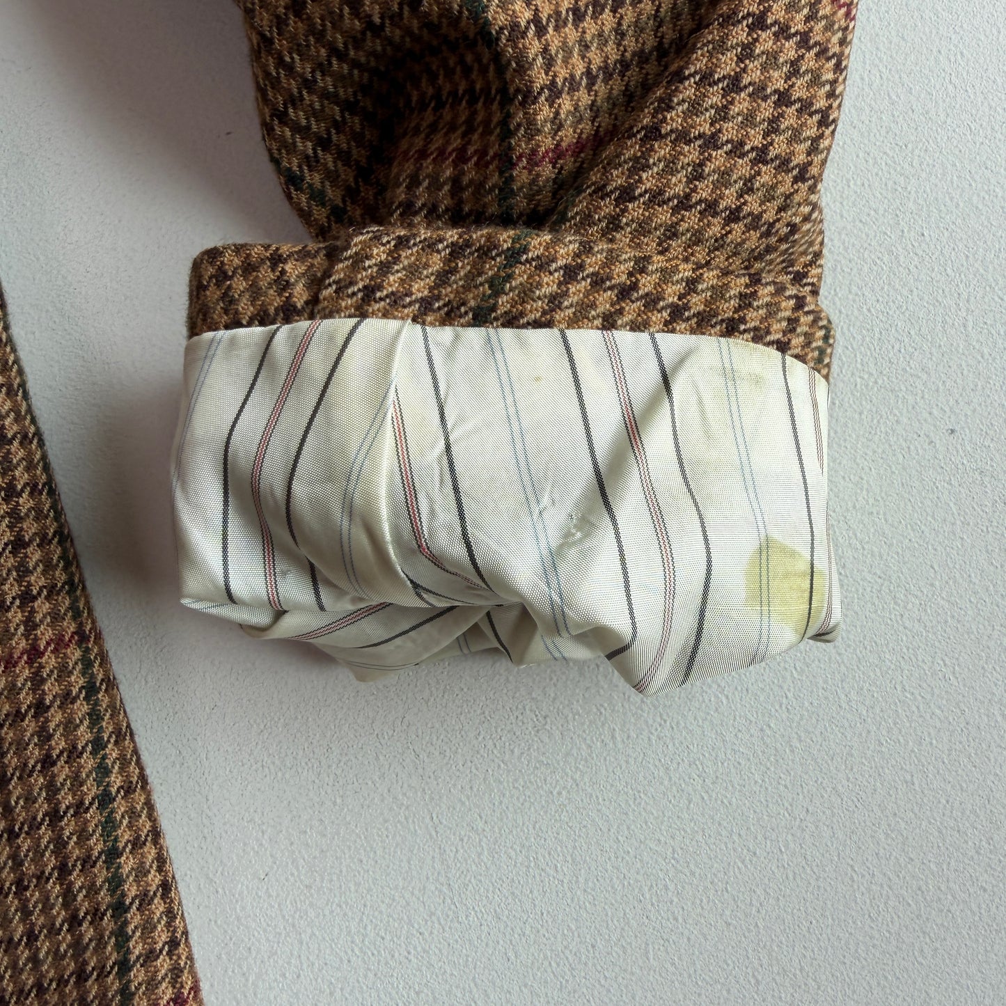 VNTG Polo Ralph Lauren (42L) Wool Houndstooth Overcheck Sports Coat