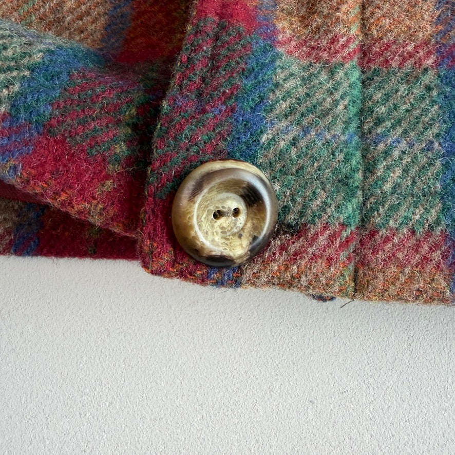 Paul Stuart (52IT / L) Plaid Wool Quilt Lined Hunting Chore Coat