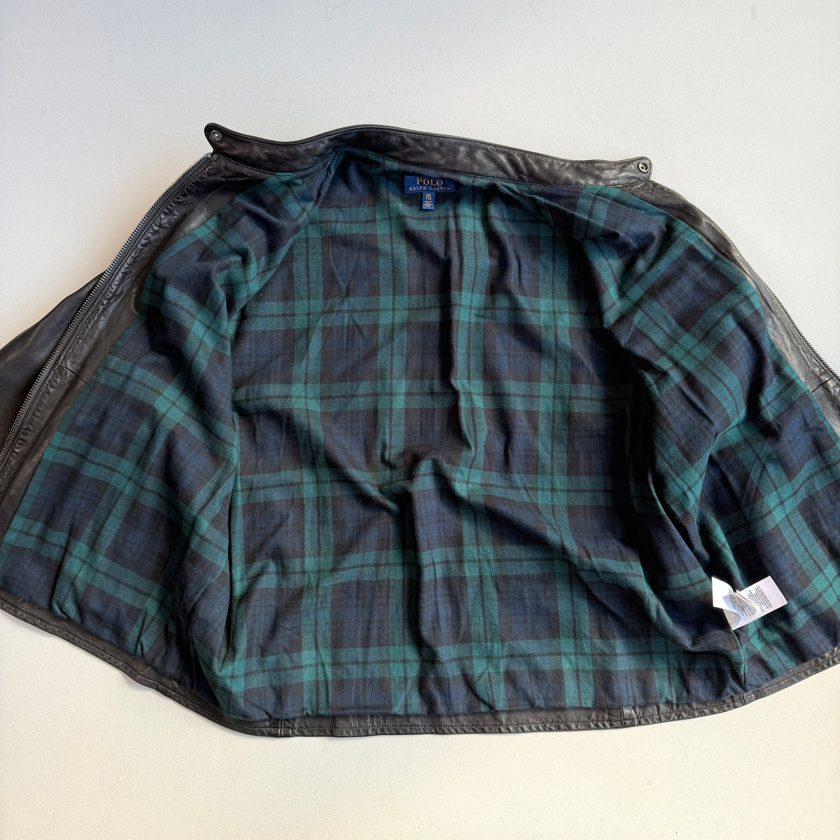 Polo Ralph Lauren (2XL) Midnight Brown Sheep Leather Cafe Racer Motorcycle Jacket