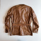 NWT Belstaff (58IT / 2XLT) Panther Cognac Four Pocket Leather Motorcycle Jacket
