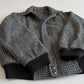 VNTG Burberry (40 / L) Tweed Wool Gray Raglan Sleeve Jacket