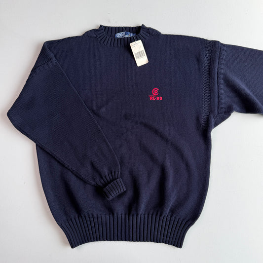 NWT VNTG Polo Ralph Lauren (L) CP RL-93 Cotton Knit Sweater
