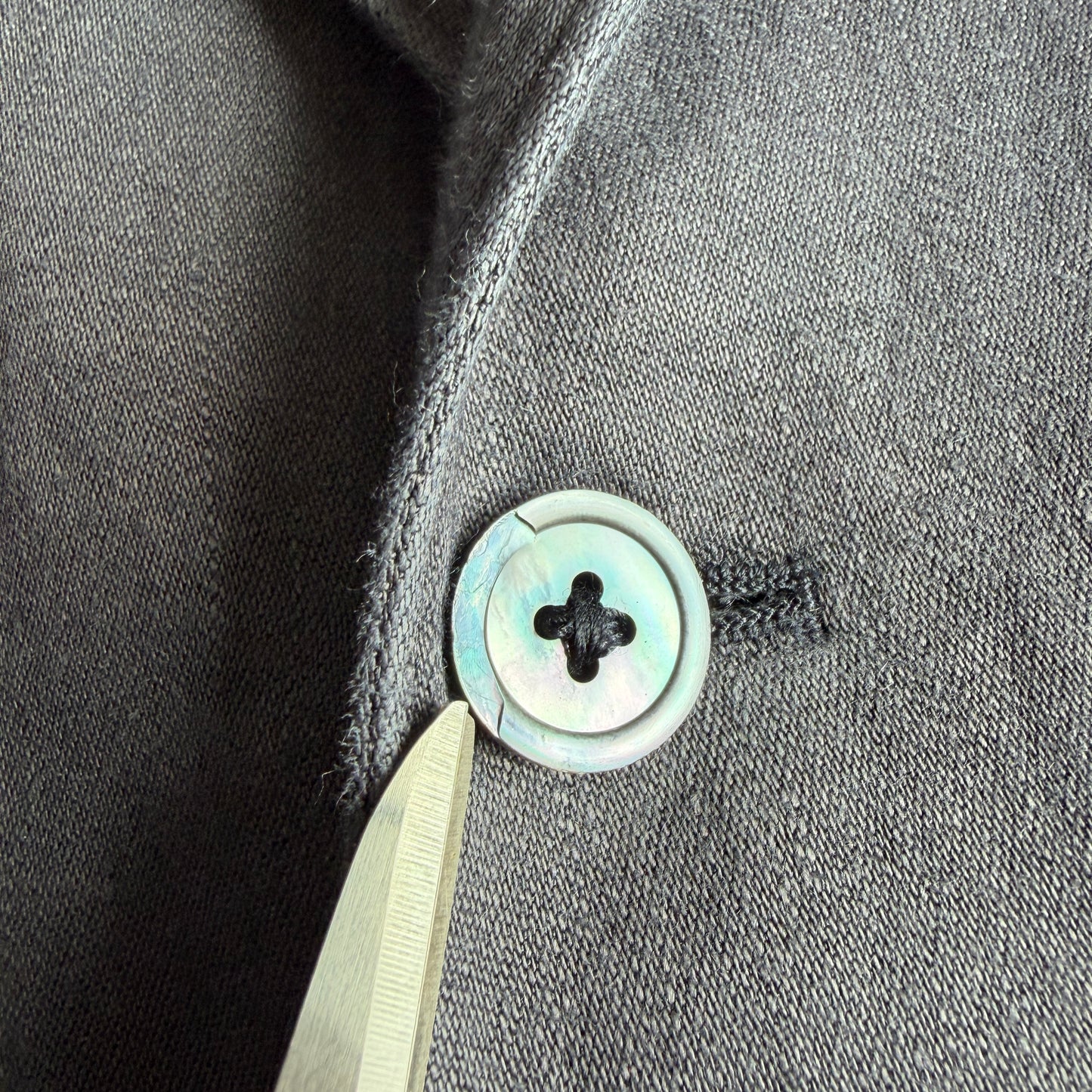 Polo Ralph Lauren (46 /46L) Half-Norfolk 100% Linen Slate Blue Sport Coat
