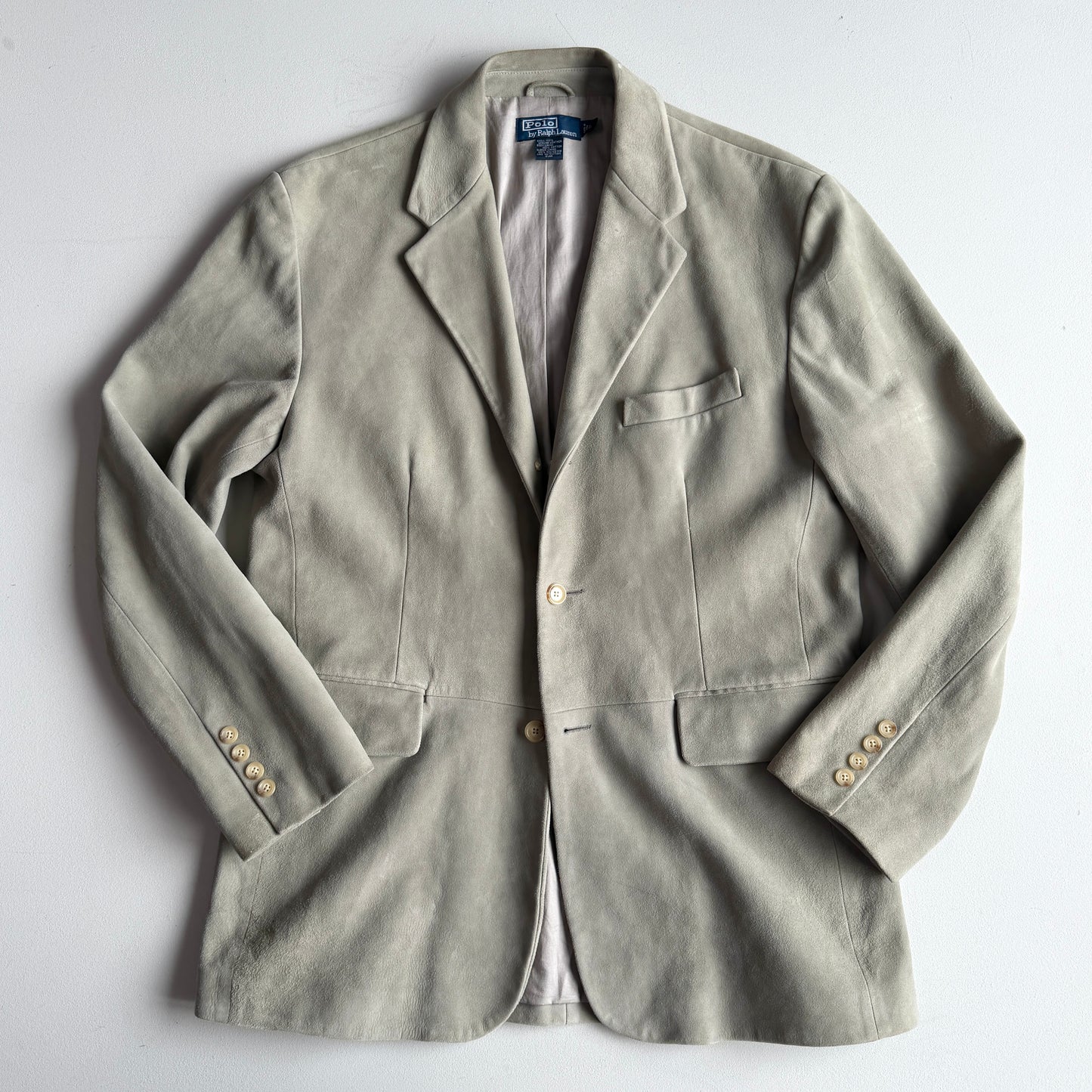 Polo Ralph Lauren (L / 42L) Sage Suede Leather Heavy Western Sport Coat