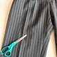 VNTG Polo Ralph Lauren (36x32) Wool French Workwear Stripe Back Cinch Trouser Pants