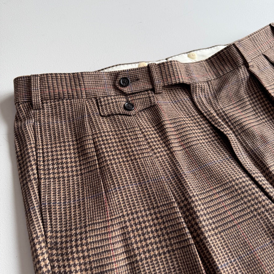 NWOT Polo Ralph Lauren (46L x 38L) Wool Glen Plaid Blue/Rust Check Suit