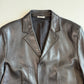 Ermenegildo Zegna (54/XL) Glove-Soft Leather Black Sports Coat