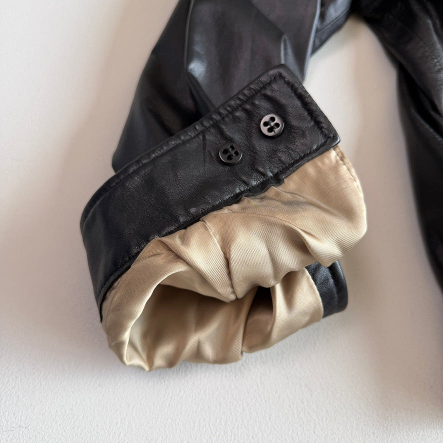 Paul Stuart (M) Glove Soft Off-Black Leather Jacket