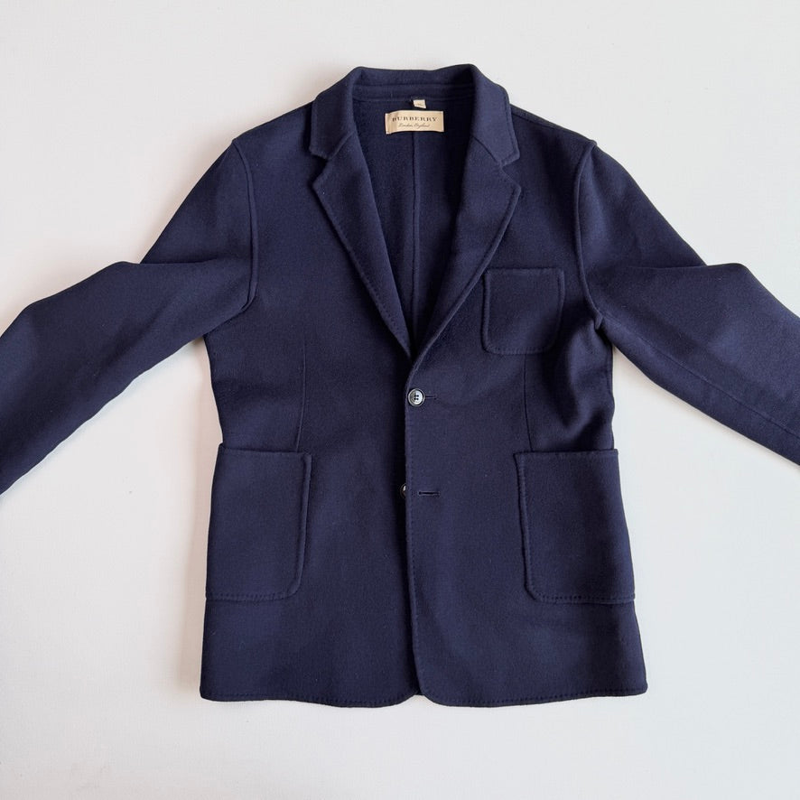 Burberry (2XL, Fits like 44L) Camel Hair Unstructured Navy Blue Sports Coat