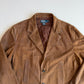 Polo Ralph Lauren (2XL) Leather Suede Half-Norfolk Tawny Field Jacket Coat