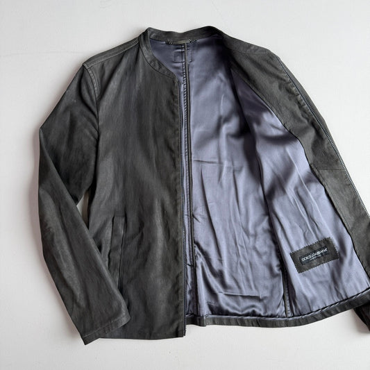 Dolce & Gabbana (50IT) Thin/Skived Lamb Leather Lined Cafe Racer Jacket